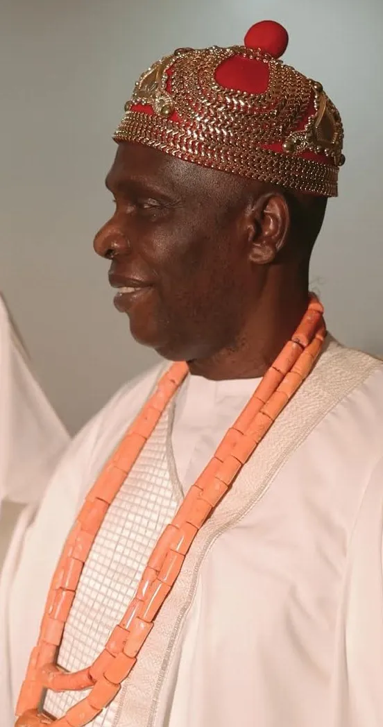 Close portrait of HRM in a beaded crown